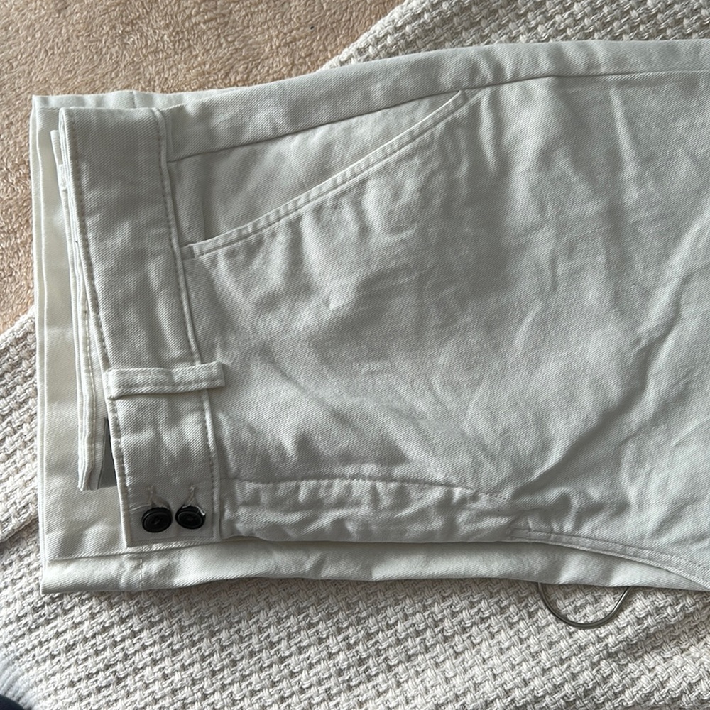 Cream Everlane Wide Leg Pants